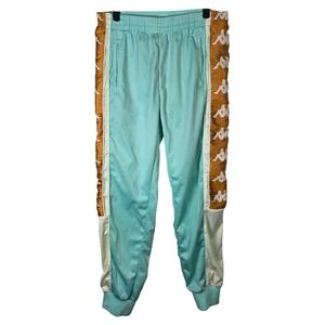 Kappa‎ Womens 222 Banda 10 Arsis Track Pants Aqua Green Bronze Joggers Large